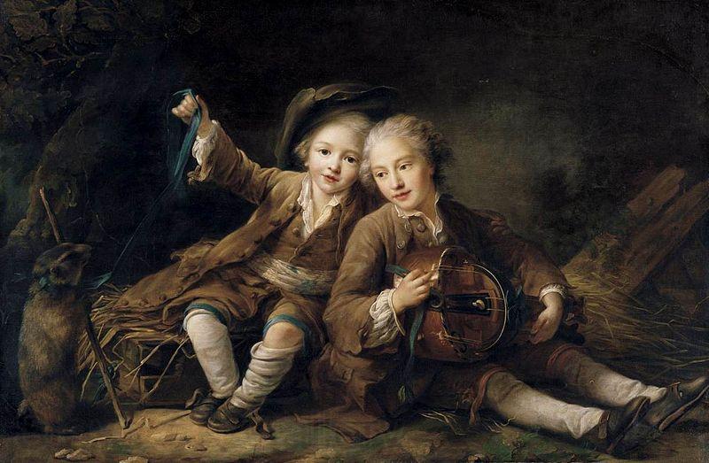 Francois-Hubert Drouais The Children of Spain oil painting art